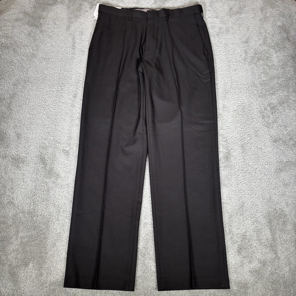 Haggar H26 Dress Pants Mens 34x32 Black Premium Stretch Classic Fit NWT